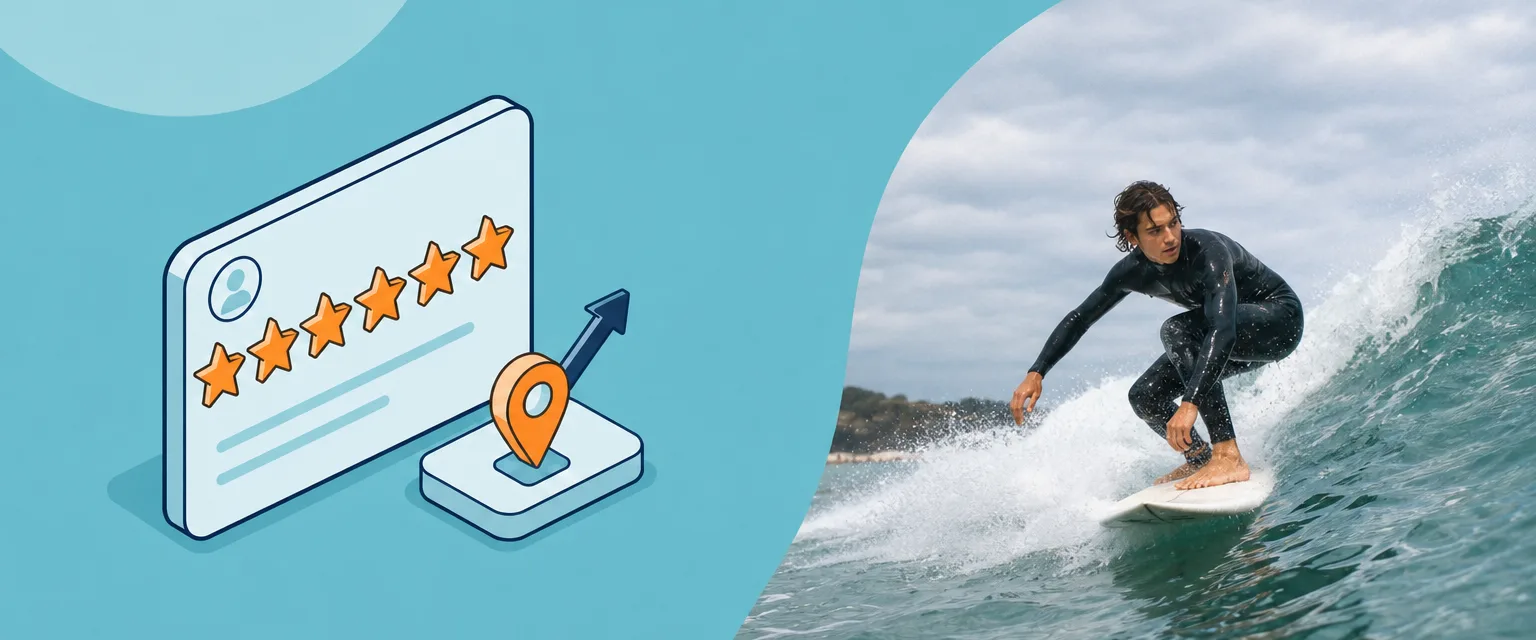 Cómo pedir y gestionar reseñas de Google para tu escuela de surf