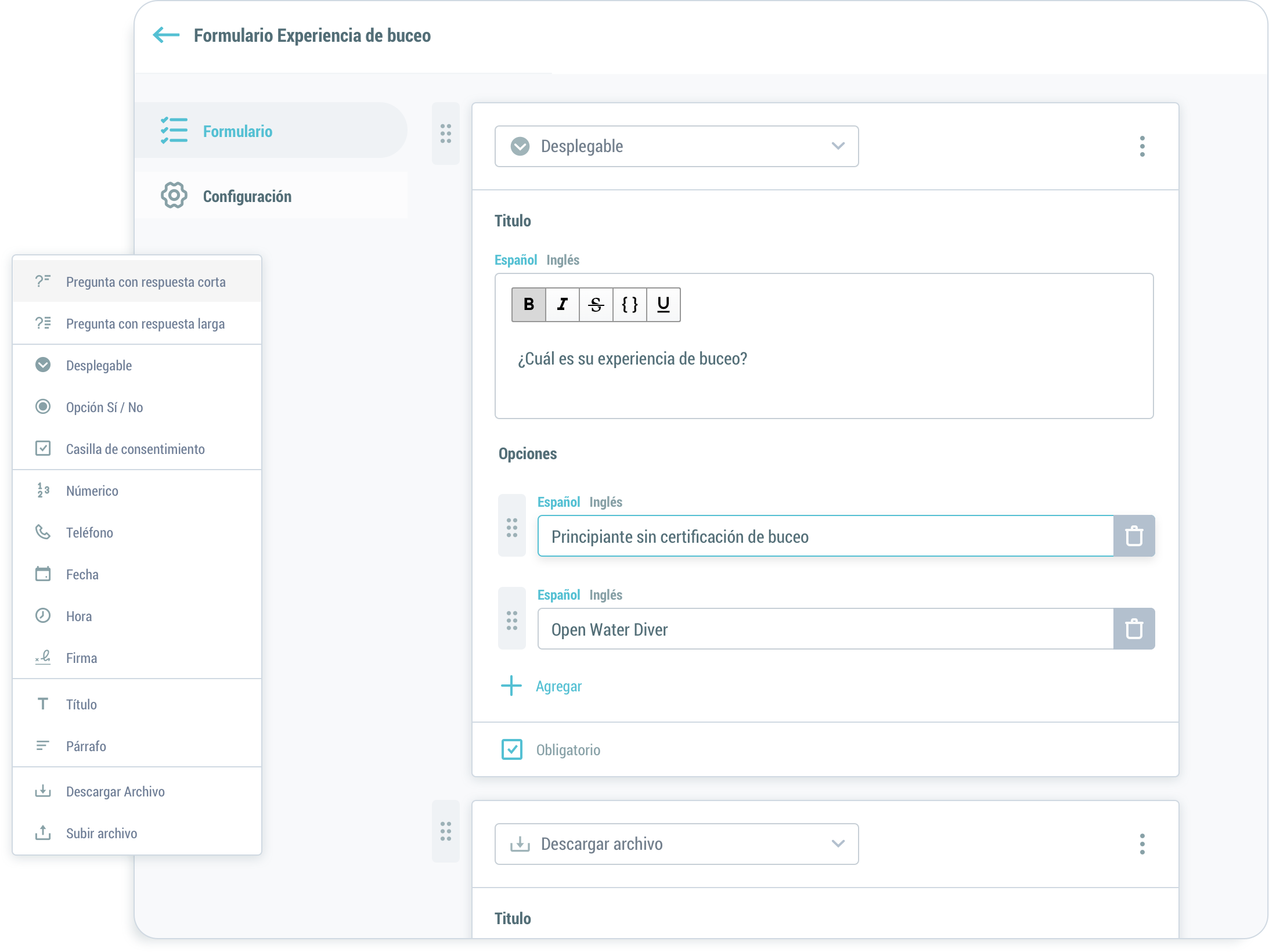 Customizable forms built into online check-in
