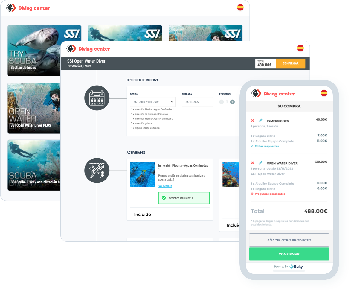 Integrate our booking engine and start selling from your website