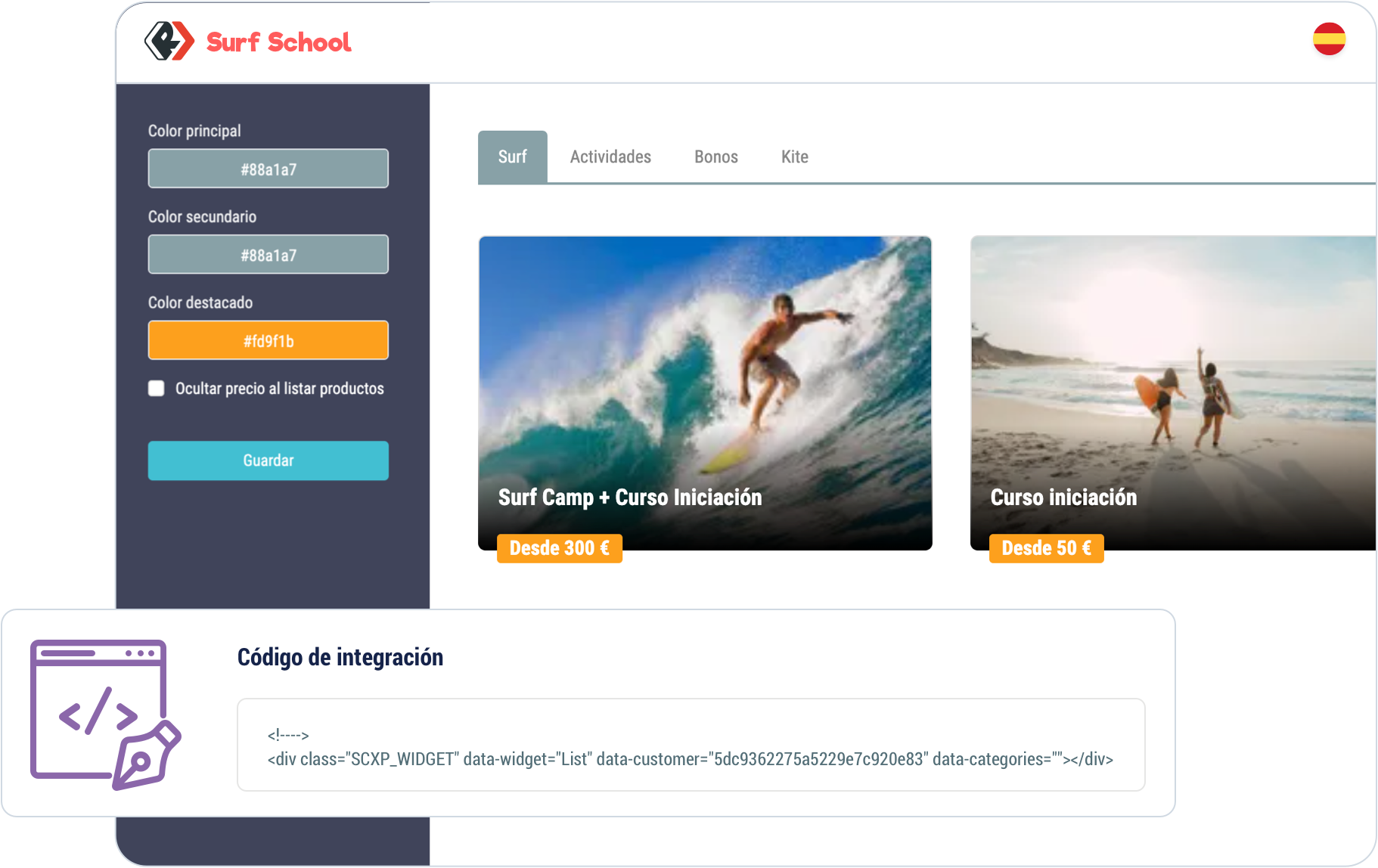 BukyApp booking engine website integration options