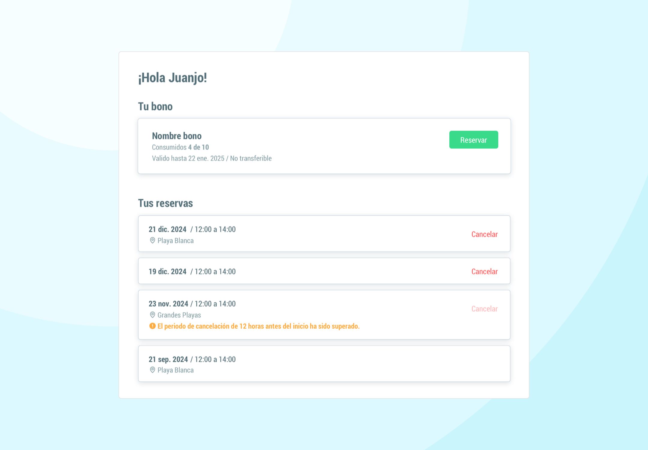 BukyApp Customer Portal reservas y cancelaciones actividad por bono@2x