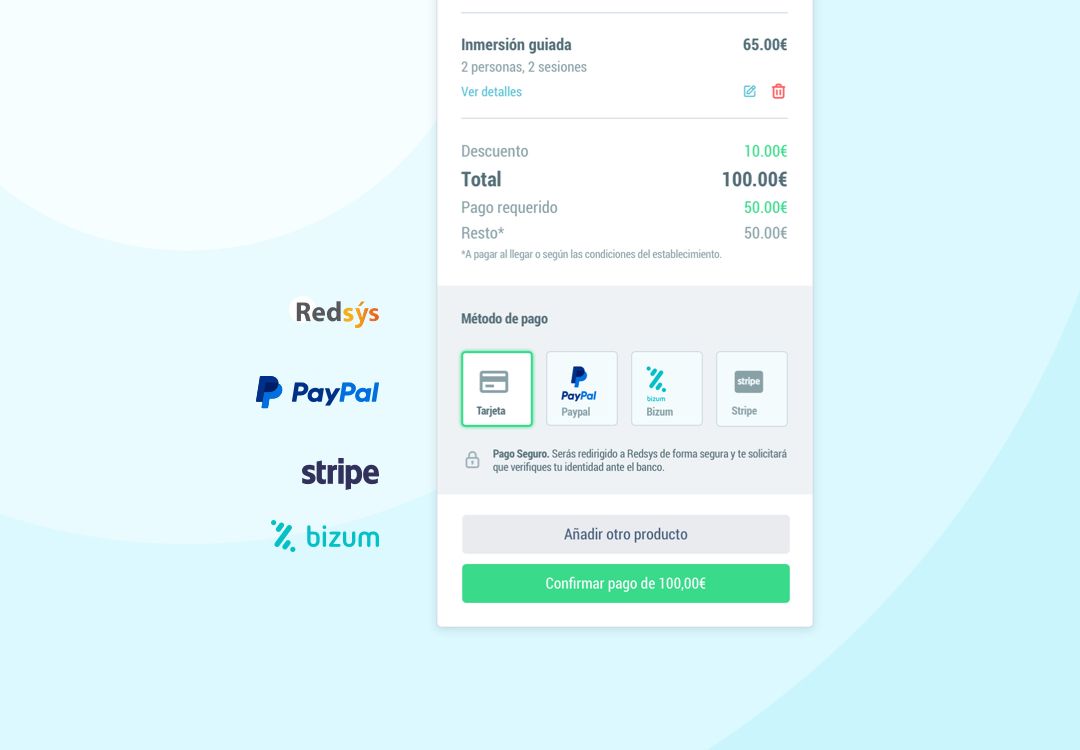 BukyApp plataformas de pago integradas en software de reservas@1x